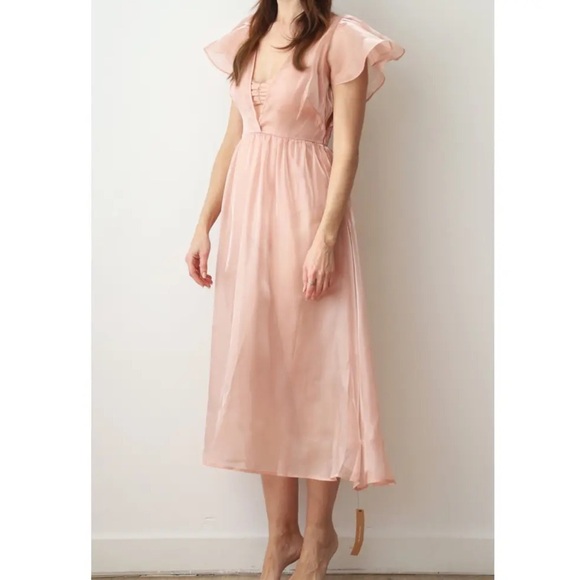 Reformation Glory Dress in Ballerina - Picture 3 of 9